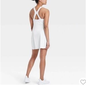 White athletic dress with pockets